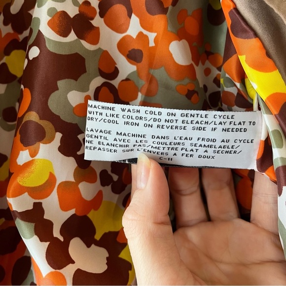 Tulle Tan Cape Jacket Women’s Small Khaki Cotton Double Breasted Y2K Mod - Picture 8 of 14